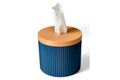 Einrichtung - Simiu Paper dispenser - Round - Navy Blue/Beige - 13.5cm - 5714255011593