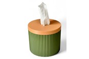 Einrichtung - Simiu Paper Dispenser - Round - Olive Green/Beige - 13.5cm - 5714255011609