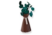 Einrichtung - Simiu SLOZENA - Pleated Vase - 18 cm - Wood Look - Mocha - 5714255012224