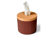 Einrichtung - Simiu Paper Dispenser - Round - Bordeaux Red/Beige 13.5cm - 5714255011586