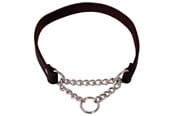 Hunde - Dogman Lederhalsband für Hunde mit Korrekturkette 18mmx50cm - 161450
