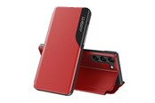 Handys - Cover & Cases - Hurtel Eco Leather View Case for Samsung Galaxy S23+ with a Flip Stand Red - 9145576269978