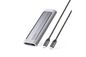 Speicherzubehör - ORICO AXM2F M.2 SATA SSD USB-C 3.2 Disk Case - Gray - AXM2F-GY-BP