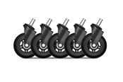 Gaming Stühle - DUTZO Premium 3" Rubber Caster for IKEA Chairs - Black - Rubber - DGCAIK-75MMRBWU-BK