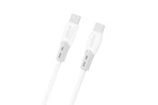 USB Kabel - Dudao L25SC 60W USB-C - USB-C Cable with Soft Silicone Braid 2m - White - 6976625336371