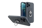 Handys - Cover & Cases - Hurtel Ring Case Silicone Case with Finger Grip and Stand for Xiaomi Poco M4 Pro 5G Blue - 5907769340963