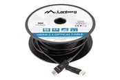 Display Kabel - Lanberg HDMI cable with Ethernet - 30 m - CA-HDMI-30FB-0300-BK