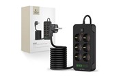 Handys - Adapter und Ladegeräte - Tech-Protect Power Strip  PC6X6 6 Sockets 240V + 3xUSB-A + 3xUSB-C 200cm - Black - 5906302310586