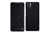 Handys - Cover & Cases - Nillkin Qin Flip Case for Xiaomi Redmi Note 11T 5G / 11S 5G / 11 5G (China) / Poco M4 Pro 5G - Black - 6902048234932