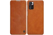 Handys - Cover & Cases - Nillkin Qin Case Case for Xiaomi Redmi Note 11 Pro+ (China) / Redmi Note 11 Pro (China) / Mi11i HyperCharge Camera Cover Holster Cover Flip Case Brown - 6902048234987
