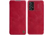 Handys - Cover & Cases - Nillkin Qin Leather Holster Case for Samsung Galaxy A73 Red - 6902048237674