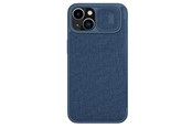 Handys - Cover & Cases - Nillkin Qin Cloth Pro Case Case for iPhone 14 Plus Camera Cover Holster Cover Case with Flip Blue - 6902048249172