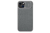 Handys - Cover & Cases - Nillkin Qin Cloth Pro Case Case for iPhone 14 Plus Camera Cover Holster Cover Flip Case Grey - 6902048249189
