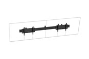 Wandhalterungen, AV-Halterungen & AV-Möbel - Vision mounting kit - heavy-duty - for 2 LCD displays - landscape - black - Max 120 kg - recommended for 75" - VFM-MNU/L2X75