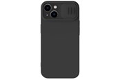 Handys - Cover & Cases - Nillkin CamShield Magnetic Silicone Case iPhone 14 Plus Magnetic MagSafe Case with Camera Cover Black - 6902048249455