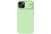 Handys - Cover & Cases - Nillkin CamShield Magnetic Silicone Case iPhone 14 Plus Magnetic MagSafe Case with Camera Cover Green - 6902048249479