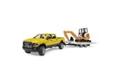 Spielzeugauto - Bruder RAM Rental Service with Mini excavator - BR2546
