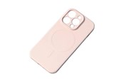 Handys - Cover & Cases - Hurtel MagSafe Compatible Silicone Case for iPhone 15 Plus Silicone Case - Cream - 5907769356889