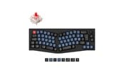 Tastaturen - Keychron Q8 QMK Wired 65% Alice Layout - Gateron G Pro Red - Ergonomische Tastatur - 65% - Nordic ISO - Schwarz - Q8-M1-BO