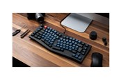 Tastaturen - Keychron V10 - keyboard - QMK custom alice layout fully assembled knob mechanical - 75% - QWERTY - Nordic - frosted black Input Device - Tastaturen - Nordisch - Blau - V10-C3-BO
