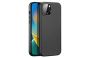 Handys - Cover & Cases - Dux Ducis Grit Leather Case for iPhone 14 Plus Elegant Faux Leather Case (MagSafe Compatible) Black - 6934913036945