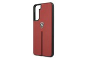 Handys - Cover & Cases - Ferrari Off Track Leather Nylon Stripe Case for Samsung Galaxy S21+ - Red - 3700740496190