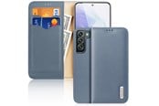 Handys - Cover & Cases - Dux Ducis Hivo Leather Flip Case Genuine Leather Cover Card & Document Wallet Samsung Galaxy S22+ (S22 Plus) Blue - 6934913043646