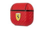 Handys - Cover & Cases - Ferrari On Track PU Carbon Case for AirPods 3 - Red - 3666339009649