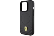 Handys - Cover & Cases - Ferrari Carbon Metal Logo MagSafe Case for iPhone 15 Pro - Black - 3666339171087