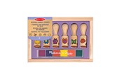 Hobby-Zubehör - Melissa & Doug Wooden Handle Stamps Happy Handle Stamp Set - 6074560