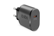 Handys - Adapter und Ladegeräte - SBS TETR1CPD25 25W USB-C Wall Charger with Power Delivery - Black - TETR1CPD25