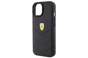 Handys - Cover & Cases - Ferrari Quilted Metal Logo iPhone 15 Case - Black - 3666339171032