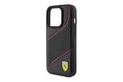 Handys - Cover & Cases - Ferrari Perforated Waves Metal Logo Case for iPhone 15 Pro - Black - 3666339182090