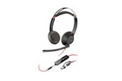 Kopfhörer/Headsets - HP Poly Blackwire 5220 USB-C-stereoheadset + 3.5 mm stik +USB-C/A-adapter (bulk) (8X231A6) - 8X231A6