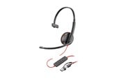 Kopfhörer/Headsets - HP Poly Blackwire 3210 Monaural USB-C Headset +USB-C/A Adapter (8X214AA) - 8X214AA