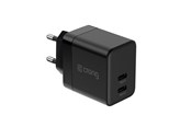 Handys - Adapter und Ladegeräte - CRONG Ultra Compact GaN - 2x USB-C 35W PD 3.0 Wall Charger with PPS (Black) - CRG-GNCC35-BLK