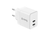 Handys - Adapter und Ladegeräte - CRONG Ultra Compact GaN - Wall Charger 2x USB-C 35W PD 3.0 with PPS (White) - CRG-GNCC35-WHI