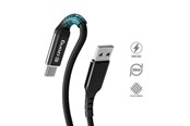 USB Kabel - CRONG Armor Link - 60W PD 3A USB-A to USB-C Cable 150cm (Black) - CRG-AL15USAC-BLK