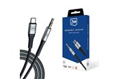 Audio Kabel - 3mk AUX minijack 3.5 mm / USB-C cable - silver - 5903108528788