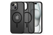 Handys - Cover & Cases - Tech-Protect MagMat 2 MagSafe Case for iPhone 15 - Matte Black - 5906302307944