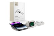 Handys - Adapter und Ladegeräte - Tech-Protect  QI15W-A32 3in1 Inductive Charger with MagSafe for Smartphone / Apple Watch / AirPods - Grey - 5906302308255