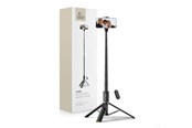 Handys - Anderes Zubehör - Tech-Protect  L08S Bluetooth Selfie Stick with Remote Control Tripod up to 141cm - Black - 5906302308286