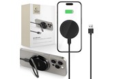 Handys - Adapter und Ladegeräte - Tech-Protect QI15W-A33 Inductive Charger with MagSafe and Stand with USB-A / USB-C Cable - Black - 5906302308347