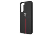 Handys - Cover & Cases - Ferrari Off Track Leather Nylon Stripe Case for Samsung Galaxy S21 - Black - 3700740496152