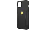 Handys - Cover & Cases - Ferrari Leather Stamp Sides Case for iPhone 14 Plus - Black - 3666339062453
