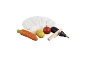 Holzspielzeug - Primi Passi - Wooden Cutting Vegetable Set with Chef's Hat - PP1006