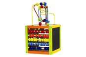 Baby Spielzeug - Primi Passi - Wooden Activity Cube with Spiral 5 in 1 Large - PP1068