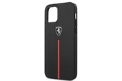 Handys - Cover & Cases - Ferrari Off Track Leather Nylon Stripe Case for iPhone 12 Pro Max - Black - 3700740479377