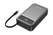 Powerbank (Akku) - DENVER PQCA-20650 - Fast charge Powerbank With PD65W USB-C cable built-in - 20000 mAh - PQCA-20650