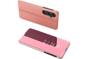 Handys - Cover & Cases - Hurtel Clear View Case Cover for Samsung Galaxy A24 4G Cover with a Flap Pink - 9145576275955